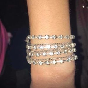Faux diamond bracelet.